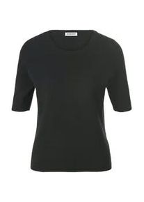 Rundhals-Pullover aus Schurwolle und Kaschmir Peter Hahn schwarz, 48