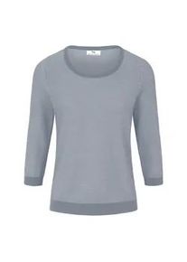 Rundhals-Pullover aus 100% SUPIMA&reg;-Baumwolle Peter Hahn blau, 40
