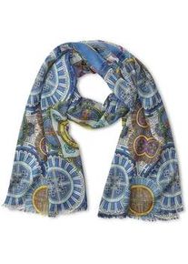 Schal aus Seide und Kaschmir Peter Hahn blau