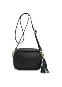 Umh&auml;ngetasche aus genarbtem Rindsleder Peter Hahn schwarz