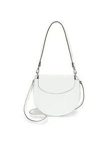 Umh&auml;ngetasche silberfarbenen Metallelementen Peter Hahn weiss