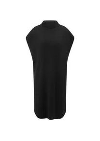 Strickkleid gedoppeltem Stehbundkragen Peter Hahn schwarz, 48/50