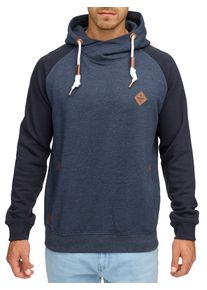 Kapuzensweatshirt INDICODE "INMarybank", Herren, Gr. L, blau (navy mel), Sweatware, Obermaterial: 60% Baumwolle, 40% Polyester, meliert, regular fit normal, Rundhals, Rippb&uuml;ndchen, Sweatshirts Kapuzensweatshirt