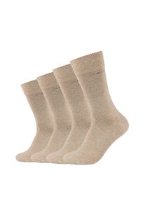 Socken Camano "ca-soft", Damen, Gr. 39-42, beige (sand, melange), Baumwollmischung, melange, meliert, normal, Socken Socken, mit verst&auml;rktem Fersen- und Zehenbereich, Topseller