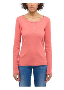 Langarmshirt Mustang "Damen Style Hope", Damen, Gr. XS, rosa, Jersey, 100% Baumwolle, Rundhals, Shirts Langarmshirt