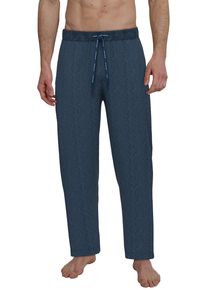 Pyjamahose Tom Tailor "Tennessee", Herren, Gr. 56 (XXL), N-Gr, blau (blau, mittel, uni), Single Jersey, Obermaterial: 60% Baumwolle, 40% Polyester, lang, Hosen Pyjamahose, mit Gummizug und Bindeband, Cotton Mix