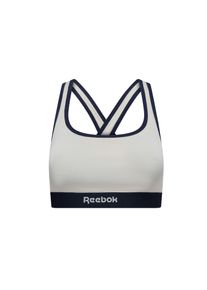 Bustier Reebok "JALA", Damen, Gr. XS (34), N-Gr, alabaster, Obermaterial: 95% Baumwolle, 5% Elasthan, unifarben, BHs Bustier, breite Tr&auml;ger, ohne B&uuml;gel, atmungsaktiv, mit Logo, Baumwollmix