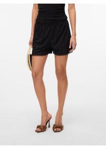 V&eacute;ro Moda Shorts VERO MODA "VMMAYA HW SHORT SHORTS JRS VO", Damen, Gr. L (40), N-Gr, schwarz, Jersey, Obermaterial: 95% Polyester, 5% Elasthan, unifarben, regular fit kurz, Hosen Shorts, Materialmix, regular fit