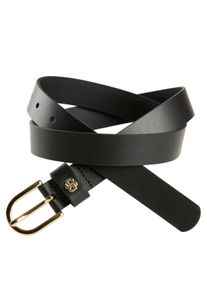 Lederg&uuml;rtel BOSS "Scarlet Sz25", Damen, Gr. 75, schwarz (schwarz 001), Leder, unifarben, G&uuml;rtel Lederg&uuml;rtel, mit Stacked-Logo