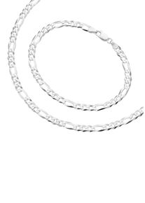 Schmuckset Firetti "Multipack Schmuck Geschenk Silber 925 Halskette Armkette" Gr. 50, silber (silberfarben), Schmuck_Sets, Damen, 50, Silber 925 (Sterlingsilber), Schmuckset, Figarokette ca. 5,1 mm breit