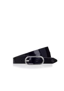 Lederg&uuml;rtel Tamaris, Damen, Gr. 85, schwarz, Materialmix, unifarben, G&uuml;rtel Lederg&uuml;rtel, mit Doppelschnalle