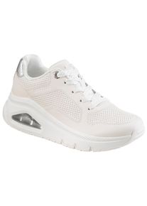 Sneaker Skechers "UNO ICON", Damen, Gr. 41, wei&szlig;, Leder, Schuhe Sneaker, Schn&uuml;rschuh, Freizeitschuh in bequemer Form