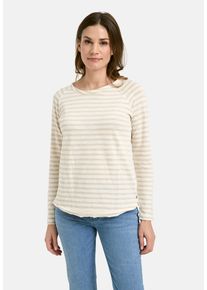 Smith & Soul Langarmshirt SMITH & SOUL, Damen, Gr. S, sand, Jersey, Obermaterial: 100% Baumwolle, gestreift, regular fit h&uuml;ftbedeckend, Rundhals, Raglan&auml;rmel, Shirts Langarmshirt, aus Baumwolle, Rundhals