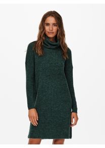 Strickkleid Only "ONLJANA L/S COWLNCK DRESS WOOL KNT NOOS", Damen, Gr. M, N-Gr, gr&uuml;n (mallard gr&uuml;n detail:with melange), Rippstrick, Obermaterial: 62% Polyacryl, 15% Nylon, 13% Polyester, 7% Wolle, 3% Elasthan, meliert, loose fit, Kleider Strickkleid