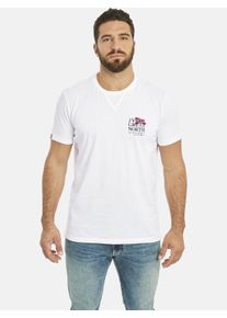 Rundhalsshirt Jan Vanderstorm "Doppelpack T-Shirt ADEKE", Herren, Gr. XXL, wei&szlig; (wei&szlig; dunkelblau), Obermaterial: 100% Baumwolle CO., Shirts Rundhalsshirt