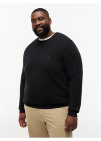 Tommy Hilfiger Big & Tall Rundhalspullover "ESSENTIAL STRUCTURE CREW NECK", Herren, Gr. 4XL, schwarz, Strick, Obermaterial: 100% Baumwolle, TOMMY HILFIGER BIG & TALL, regular fit normal, Rundhals, eingesetzt Rippb&uuml;ndchen, Pullover Rundhalspullover, Gro&szlig;e Gr&ouml;&szlig;en, regular fit