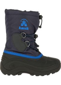 Outdoorwinterstiefel Kamik "SOUTHPOLE 4", Kinder, Gr. 33/34, blau (navy, blau), Synthetik, Schuhe Outdoorwinterstiefel, Winterboots, Winterstiefel, Snowboots, Winterschuhe, wasserdicht