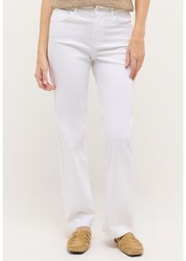 Straight-Jeans Angels "Lara", Damen, Gr. 46, L&auml;nge 32, wei&szlig;, Denim/Jeans, Obermaterial: 89% Baumwolle, 8% Polyester, 3% Elasthan, Jeans Straight-Jeans, Wide Leg