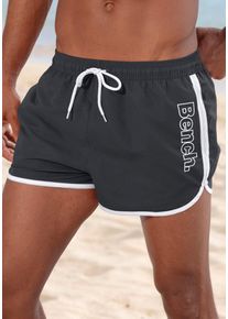 Badeshorts Bench. "Bradley", Herren, Gr. M (50), N-Gr, schwarz, Polyester, kontrastfarbene Details, Badehosen Badeshorts, mit coolem Logodruck