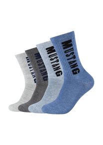 Socken Mustang "casual", Herren, Gr. 39-42, denim mix, Baumwollmischung, normal, Socken Socken, weicher Komfortbund, atmungsaktiv