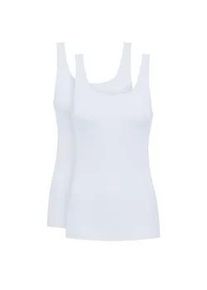 Tanktop Mey "Pure Sense", Damen, Gr. XXS (XS), wei&szlig;, Feinripp, Obermaterial: 50% Viskose, 46% Polyamid, 4% Elasthan, unifarben, figurbetont h&uuml;ftbedeckend, tiefer Rundhals, Tops Tanktop, ohne auftragende Seitenn&auml;hte, schmale Passform