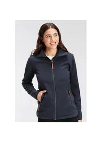 Fleecejacke Polarino, Damen, Gr. 40, blau (marine), Fleece, Obermaterial: 100% Polyester, paspeliert, Jacken Fleecejacke, f&uuml;r kalte Tage, aus Fleece, l&auml;ssiger Look