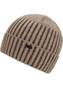 Beanie Chillouts "Stan Hat", Herren, beige, Strick, Kunstfaser, meliert, unifarben, M&uuml;tzen Beanie, mit robustem Strickmuster