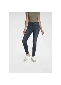 Skinny-fit-Jeans Only "ONLPAOLA &ndash; Extra-eng geschnittene Jeans mit figurformender Silhouette", Damen, Gr. L (40), L&auml;nge 32, blau (schwarz medium blau), Denim/Jeans, Obermaterial: 64% Baumwolle, 31% Polyester, 3% Viskose, 2% Elasthan, unifarben, skinny fit, Jeans 5-Pocket-Jeans, skinny fit, modisch, Denim, Baumwollmischung, Topseller
