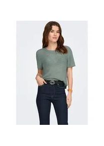 Kurzarmpullover Only "ONLSUNNY S/S PULLOVER NOOS KNT", Damen, Gr. XL, laurel wreath, Strick, Obermaterial: 55% Polyacryl, 45% Nylon, unifarben, regular fit normal, Rundhals, Rippstrickb&uuml;ndchen, Pullover, Kunstfaser, regular fit