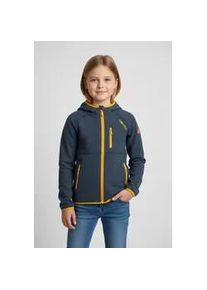 Fleecejacke Trollkids "KIDS SANDEFJORD JACKET", M&auml;dchen, Gr. 176, bunt (mystic blau, golden gelb), Obermaterial: 100% Polyester, Jacken Fleecejacke, f&uuml;r Kinder und Jugendliche, sportlicher Stil, bequem beim Trekking