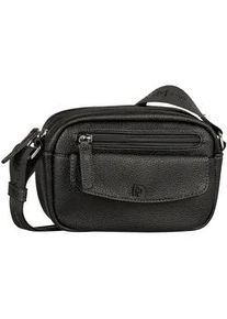 Umh&auml;ngetasche Tom Tailor DENIM "Fara", Damen, Gr. B/H/T: 21,5cm x 15cm x 6,5cm, schwarz, Polyurethan, clean, gepflegt, gepr&auml;gtes Muster, unifarben, Taschen Umh&auml;ngetasche, weicher softer Style mit Kontrastgewebeband und glossy Logodruck