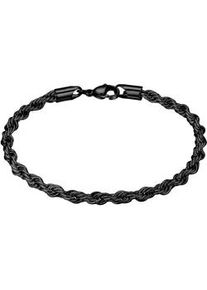 Armband True Rebels "TR342" Gr. 21, schwarz, Armb&auml;nder, Herren, 21, Edelstahl, Armband