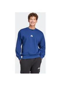 Sweatshirt Adidas SPORTSWEAR "M FEELCOZY SWT", Herren, Gr. M, blau (dunkelblau, wei&szlig;), Obermaterial: 70% Baumwolle, 30% Polyester, normal, Rundhals, angesetztes B&uuml;ndchen, Sweatshirts Sweatshirt