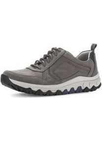 Sneaker Gabor "rollingsoft Sneaker low Materialmix Leder/Textil", Herren, Gr. 40,5, grau, Schuhe Sneaker