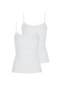 Unterhemd Mey "Superfine Organic", Damen, Gr. 36, N-Gr, wei&szlig;, Single Jersey, Obermaterial: 92% Baumwolle, 8% Elasthan, unifarben, figurbetont, Rundhals, Unterhemden Unterhemd, feine Tr&auml;ger, Baumwollmischung, Single Jersey, atmungsaktiv