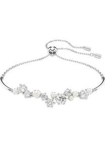 Armband Swarovski "Schmuck Geschenk Constella Armkette", silber (metallfarben, kristallwei&szlig;, wei&szlig;, kristallwei&szlig;), Armb&auml;nder, Damen, Metall Perlen, Metall, Perlen, Armband, mit Swarovski Kristall - mit Swarovski Perle