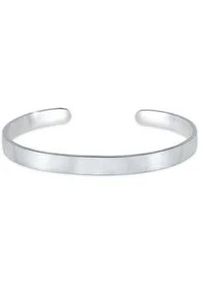 Armband Kuzzoi "Herren Basic Bangle Matt 925 Silber", silber, Armb&auml;nder, Herren, 19cm, ohne Stein, Silber 925 (Sterlingsilber), Armband