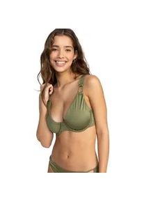 Triangel-Bikini-Top Roxy "Brilho", Damen, Gr. M, Cup B, gr&uuml;n (loden gr&uuml;n), Obermaterial: 82% Nylon, 18% Elasthan;, Bikini-Oberteile