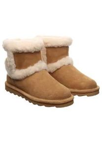 Winterboots Bearpaw "Kate", Damen, Gr. 41, hellbraun, Veloursleder, Basic, Schuhe Winterboots, Schlupfstiefel, Snowboots mit Lammfellfutter