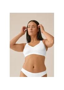 Minimizer-BH Naturana "The Thursday", Damen, Gr. 75, Cup D, wei&szlig;, Obermaterial: 76% Polyamid, 24% Elasthan, unifarben, BHs Minimizer-BH, ohne B&uuml;gel, breite Tr&auml;ger, basic, bequem, weich, Entlastungstr&auml;ger