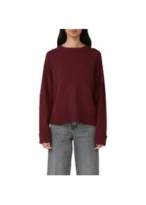 Strickpullover s.Oliver, Damen, Gr. 40, dunkelrot, Strick, Obermaterial: 50% Baumwolle, 25% Polyamid, 14% Polyacryl, 8% Wolle, 3% Elasthan, unifarben, h&uuml;ftbedeckend, Rundhals, B&uuml;ndchen, Pullover Strickpullover, mit Rundhals