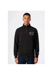 Sweatshirt Champion "COLLEGE Fleece Half Zip Sweatshirt", Herren, Gr. M, nbk, Obermaterial: 85% Baumwolle, 15% Polyester, normal, Rundhals, Sweatshirts Sweatshirt