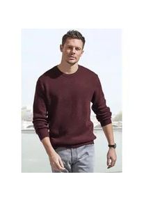 Strickpullover John Devin, Herren, Gr. L (52/54), rot (dunkelrot), Feinstrick, Obermaterial: 50% Baumwolle, 50% Polyacryl, unifarben, regular fit normal, Rundhals, Strickb&uuml;ndchen, Pullover Strickpullover, Pullover aus weichem Strukturstrick
