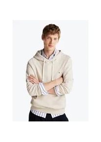 Hoodie Tommy Hilfiger "ESSENTIAL TERRY", Herren, Gr. S, heatherot oatmilk, Sweatware, Obermaterial: 100% Baumwolle, regular fit, Sweatshirts Hoodie, mit Tunnelzug und Flag-Stickerei