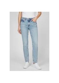 Straight-Jeans Tommy Hilfiger "DNM CLASSIC STRAIGHT RW", Damen, Gr. 27, L&auml;nge 30, glis, Denim/Jeans, Obermaterial: 100% Baumwolle, Abriebeffekte, straight fit kn&ouml;chellang, Jeans Straight-Jeans