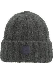 Strickm&uuml;tze Chillouts "Frauke Hat", Damen, grau (dunkelgrau), Grobstrick, Kunstfaser, M&uuml;tzen Strickm&uuml;tze, Mit breitem Umschlag