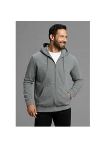 MAN'S WORLD Kapuzensweatjacke MAN'S WORLD, Herren, Gr. XL, graumelange, angeraute Sweatware, Obermaterial: 60% Baumwolle, 40% Polyester. Kapuzenfutter: 60% Baumwolle, 40% Polyester, meliert, Basic, normal, angesetztes B&uuml;ndchen, Sweatjacken, mit Taschen