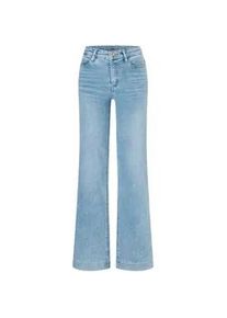 Weite Jeans MAC "Dream Wide authentic", Damen, Gr. 34, L&auml;nge 32, summer blau clouds wash, Denim/Jeans, Obermaterial: 92% Baumwolle, 5% Elastomultiester, 3% Elasthan, straight fit lang, Jeans, mit formendem Shaping-Effekt