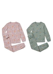 Tchibo - 2 Kinder-Pyjama-Sets - Baby - Gr. 86/92 - rosa/print