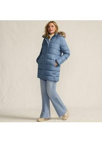 LANDS' END Daunenmantel mit Kapuze, Damen,  Blau, Polyester, by Lands' End